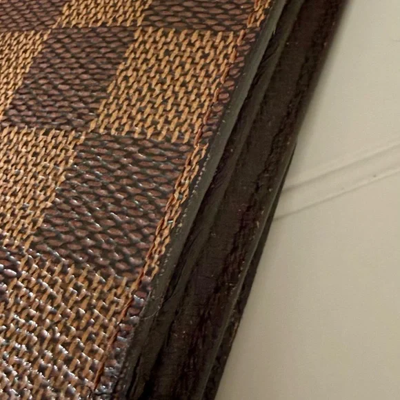 Louis Vuitton Damier Ebene Flap WalletBrown LV Authentic - Picture 9 of 10